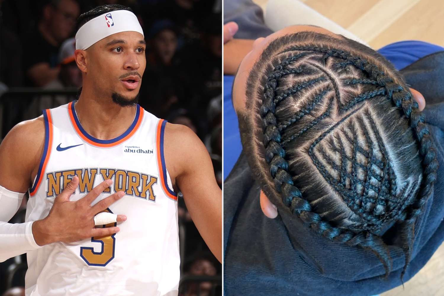 Josh Hart debuts braided hairstyle that looks like the Larry O’Brien ...