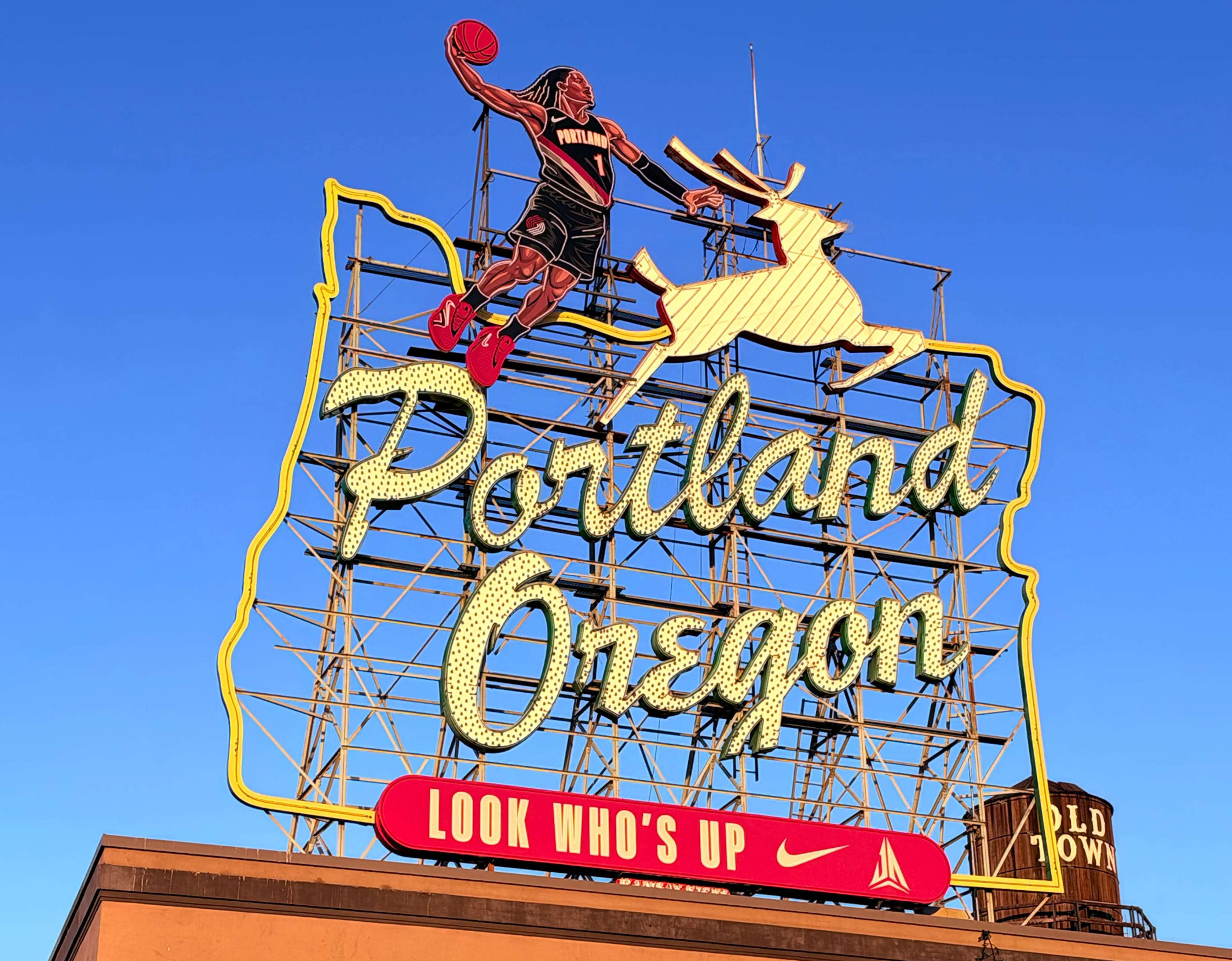 New trail blazer Ja Morant dunks on Portland’s White Stag sign