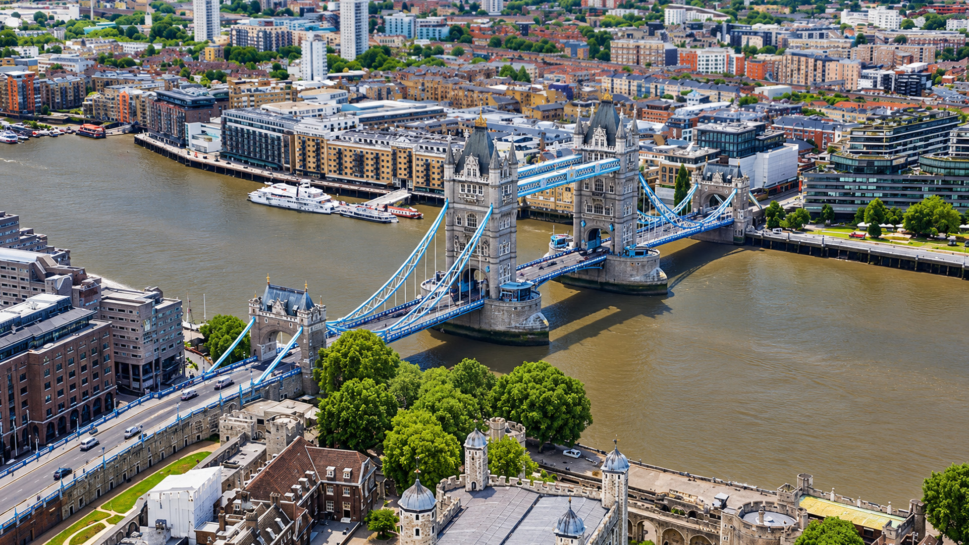Tower Bridge creates one of London’s most distinct river crossings