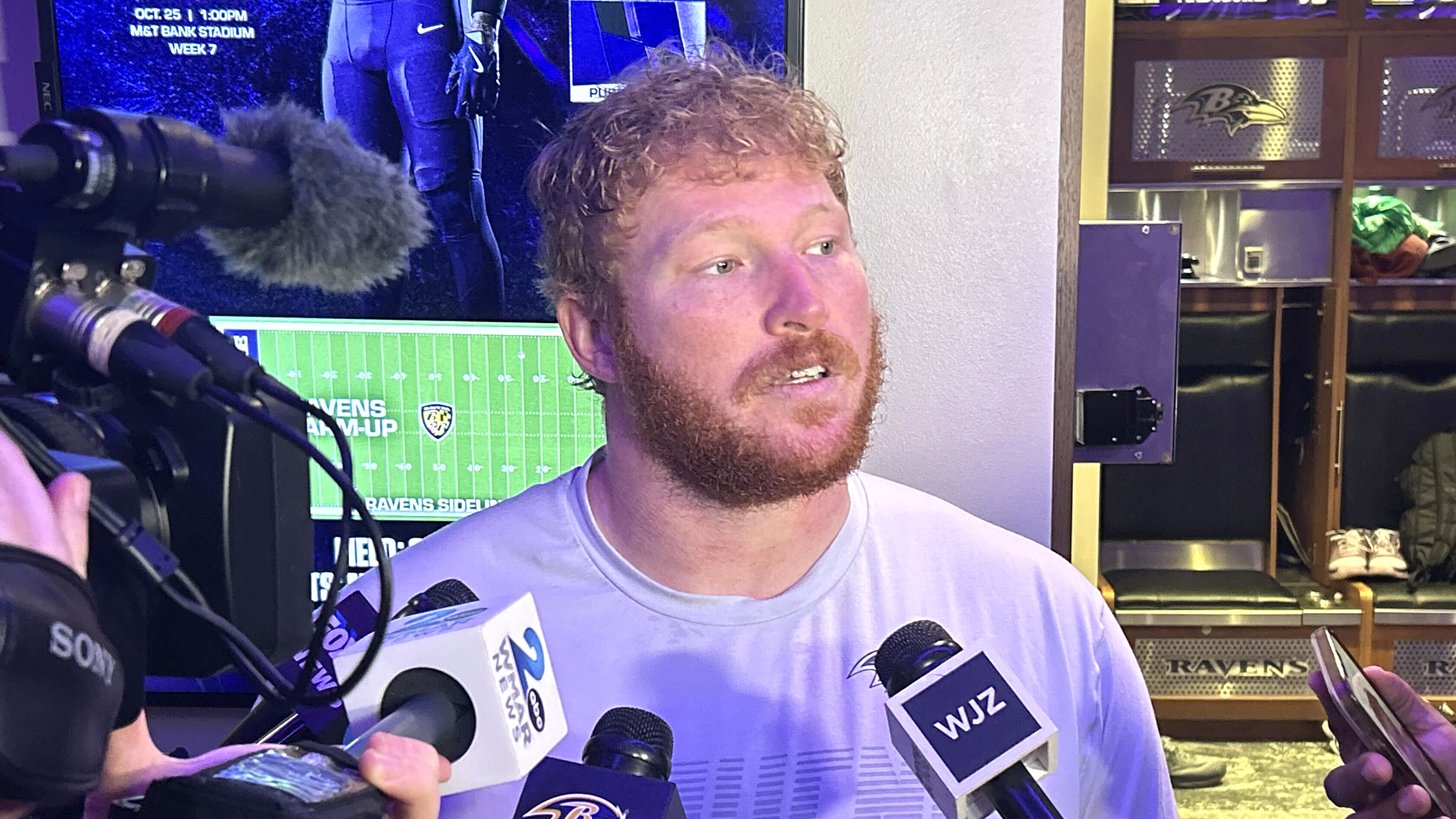 Ravens center Cam Jurgens in line to play after 'wild couple weeks'