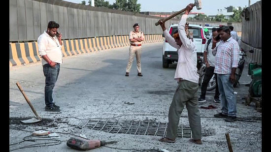 Cracks repair work force closure of RTR flyover, triggers traffic snarls