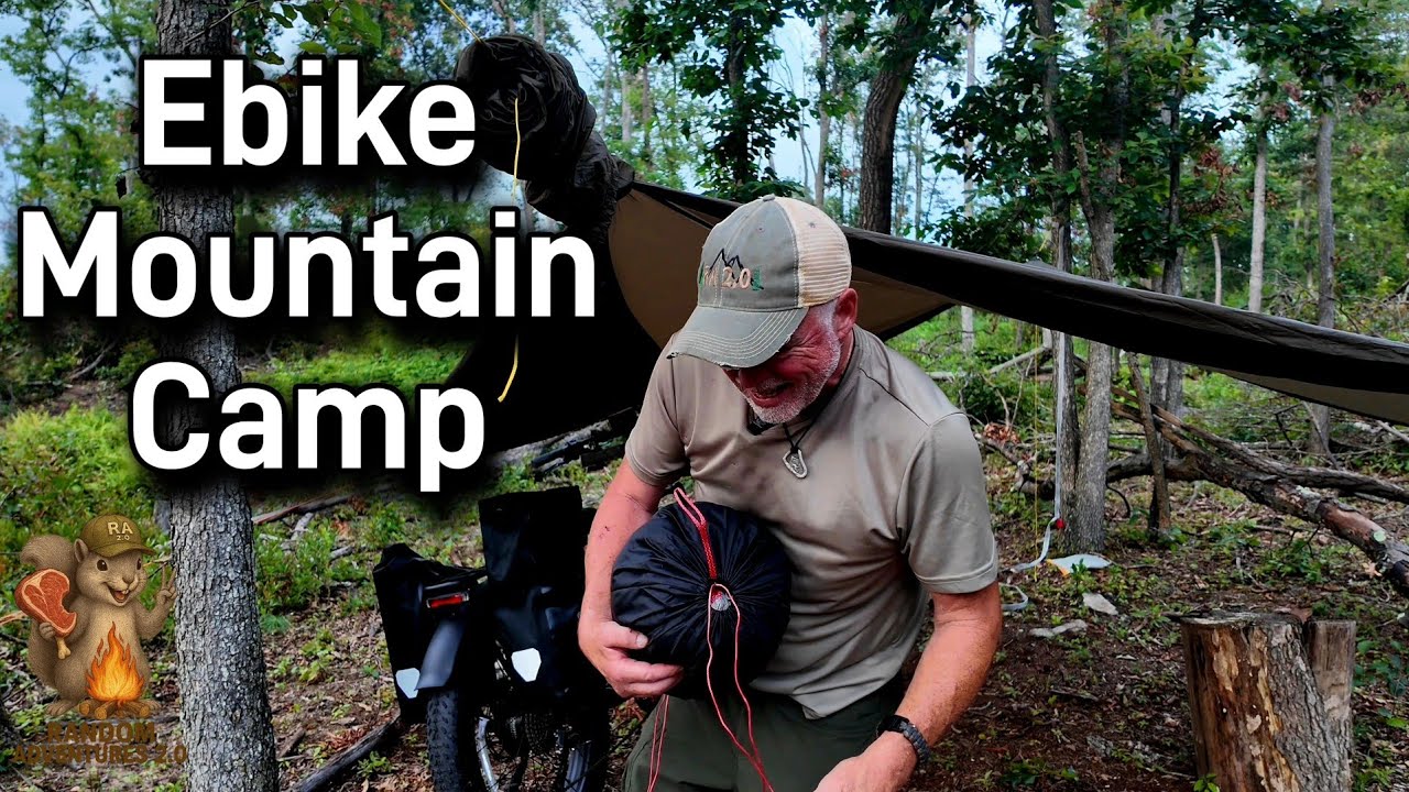 Mountain camping adventure: E-bike ride and brisket cookout