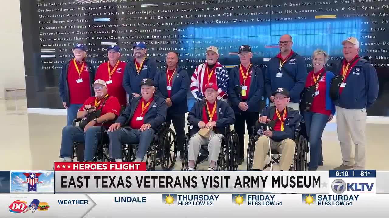 Heroes Flight: East Texas veterans visit US Army museum before flying home