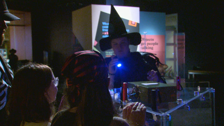 Learn spooky stories of Indiana State Museum at nighttime flashlight tours
