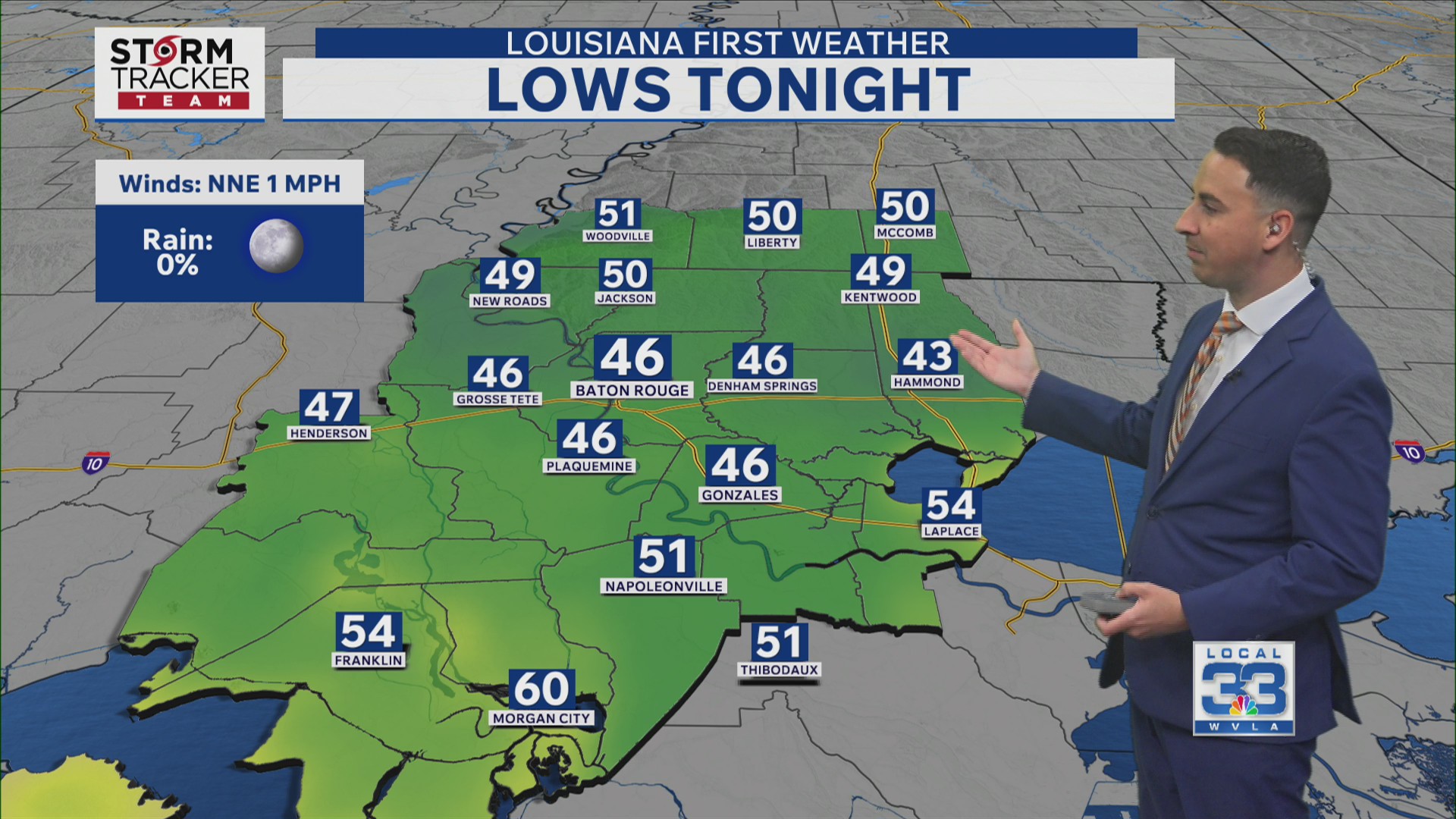 Wednesday night forecast: Temps in the 40s overnight