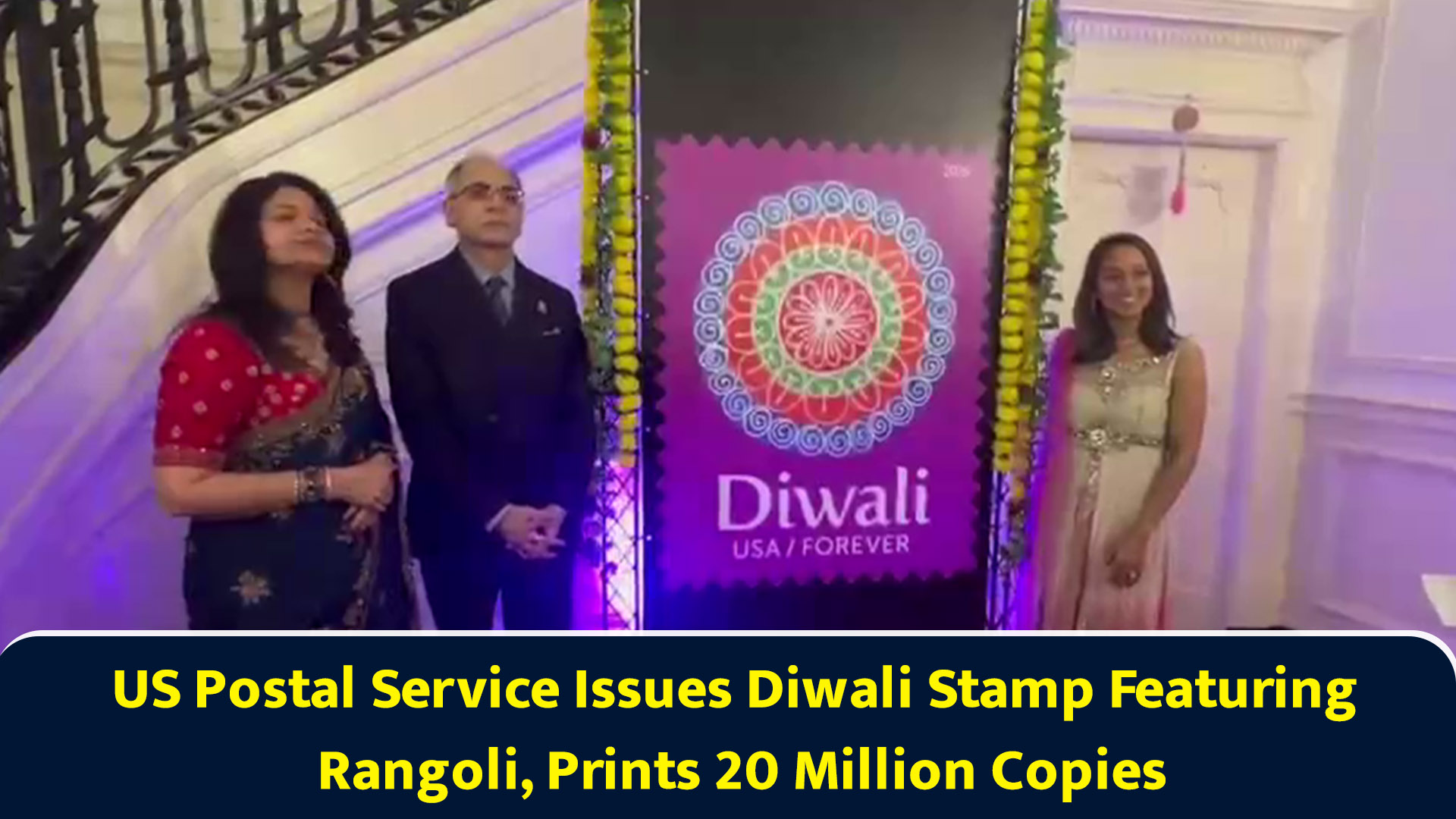US Postal Service issues Diwali stamp featuring rangoli, prints 20 ...