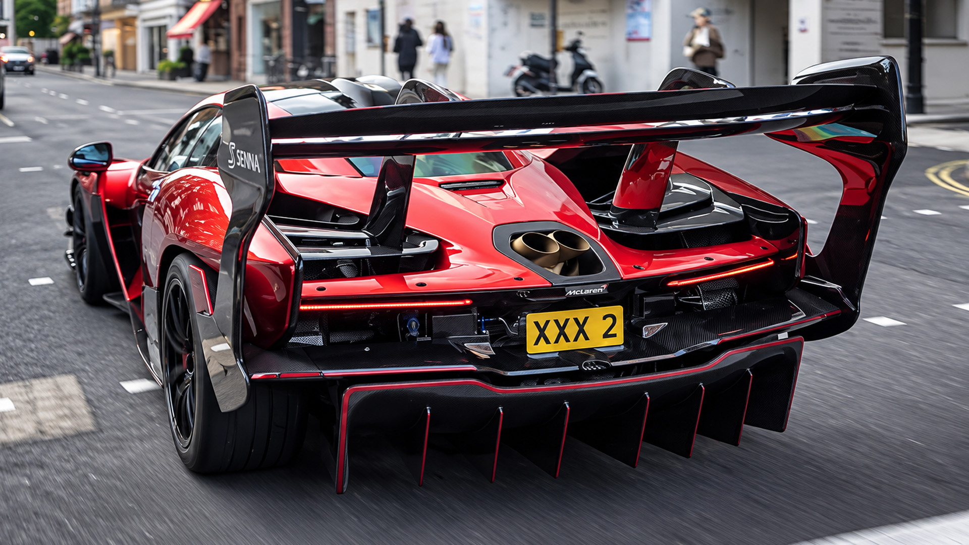 Road legal McLaren Senna GTR drives through London