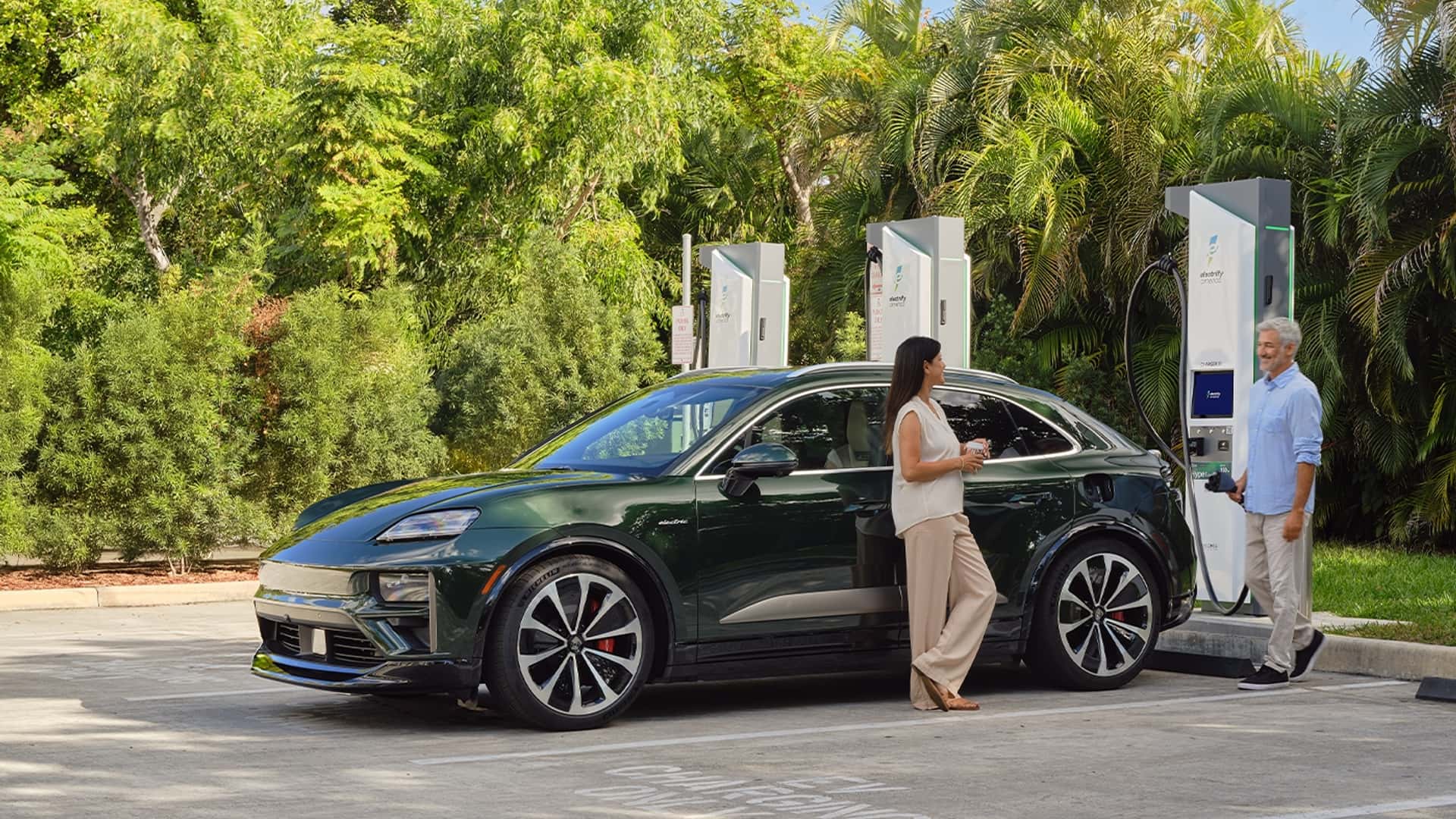 Electrify America’s largest EV charging station is missing one big thing