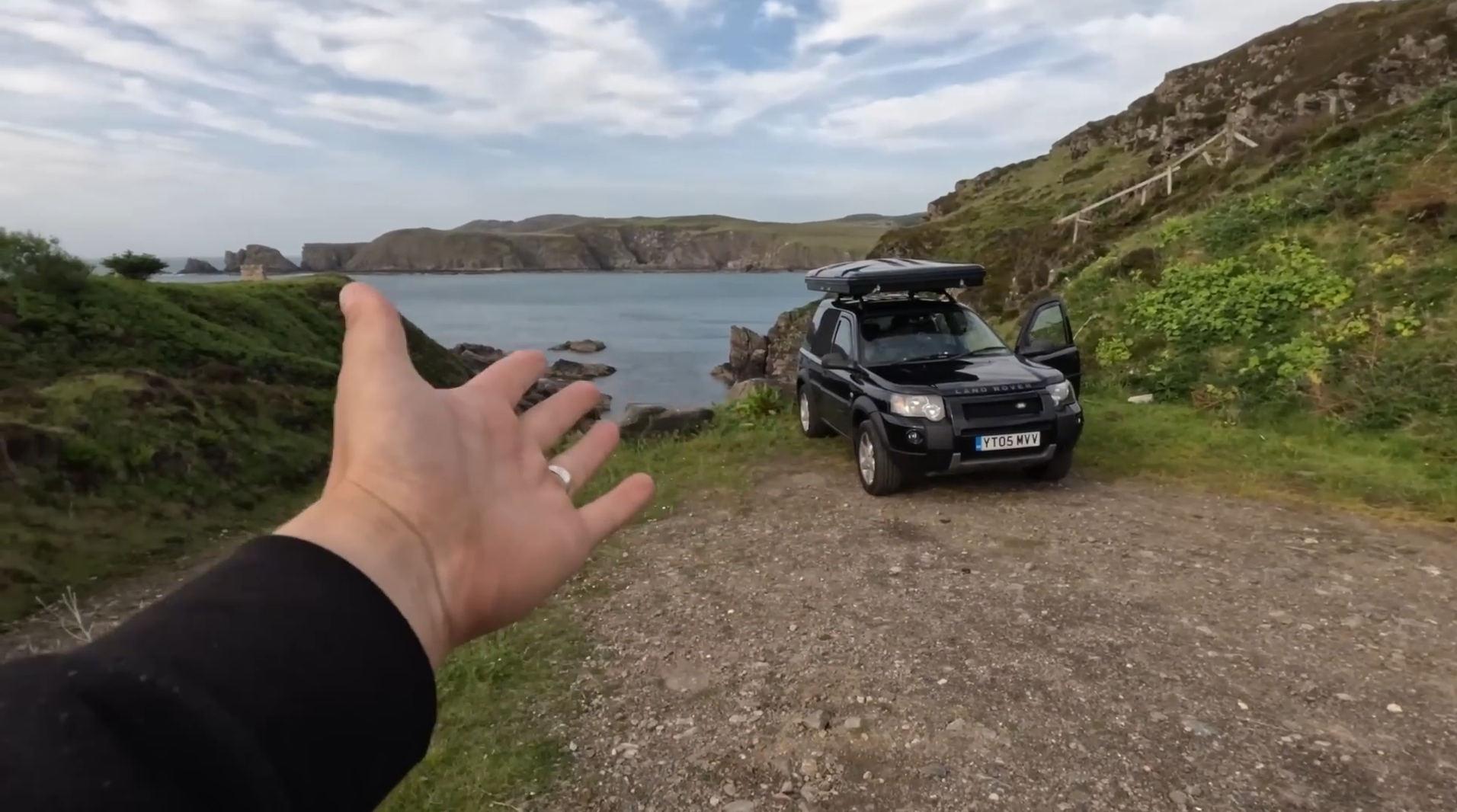 Scenic Scotland campervan stop with a coastal fishing challenge