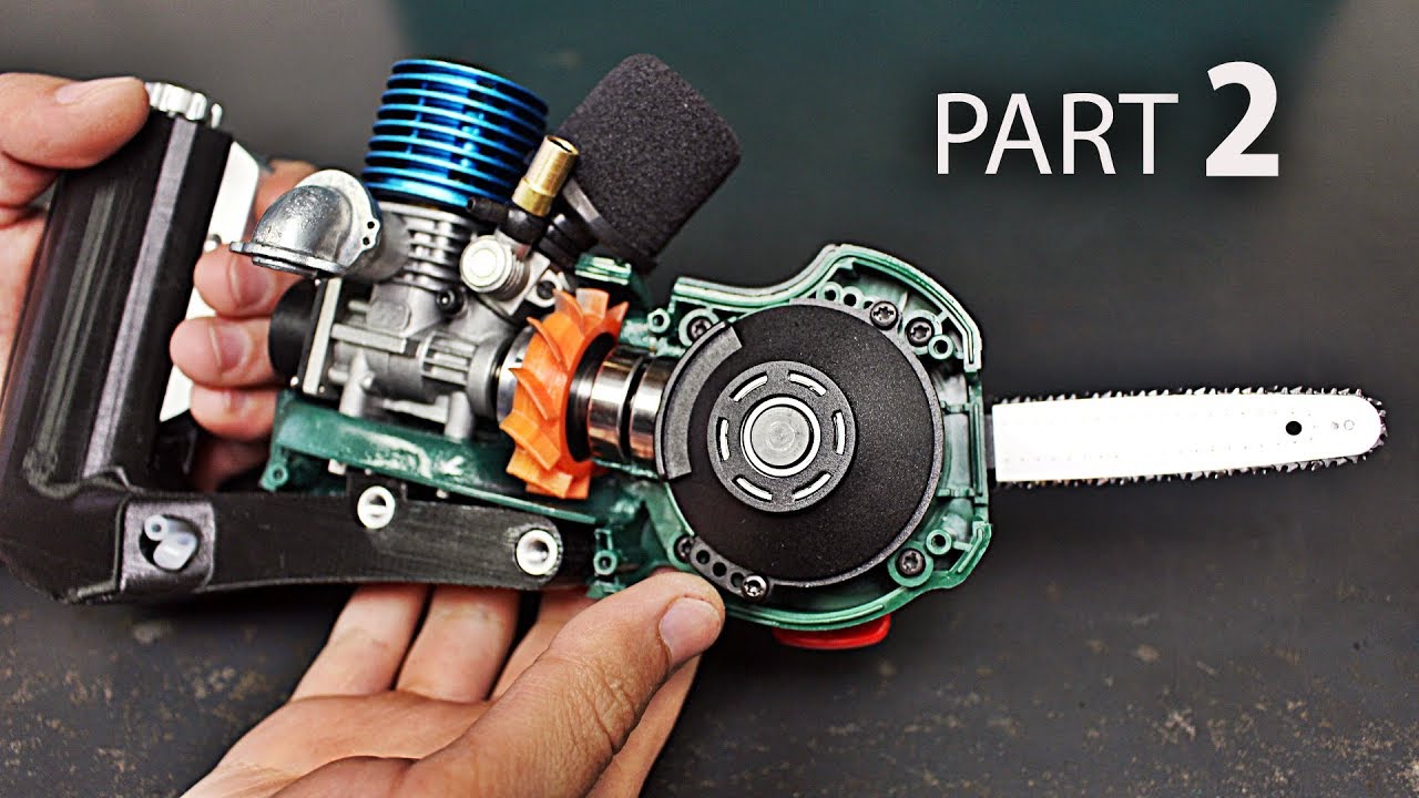 Building a micro nitro chainsaw fuel tank and throttle system