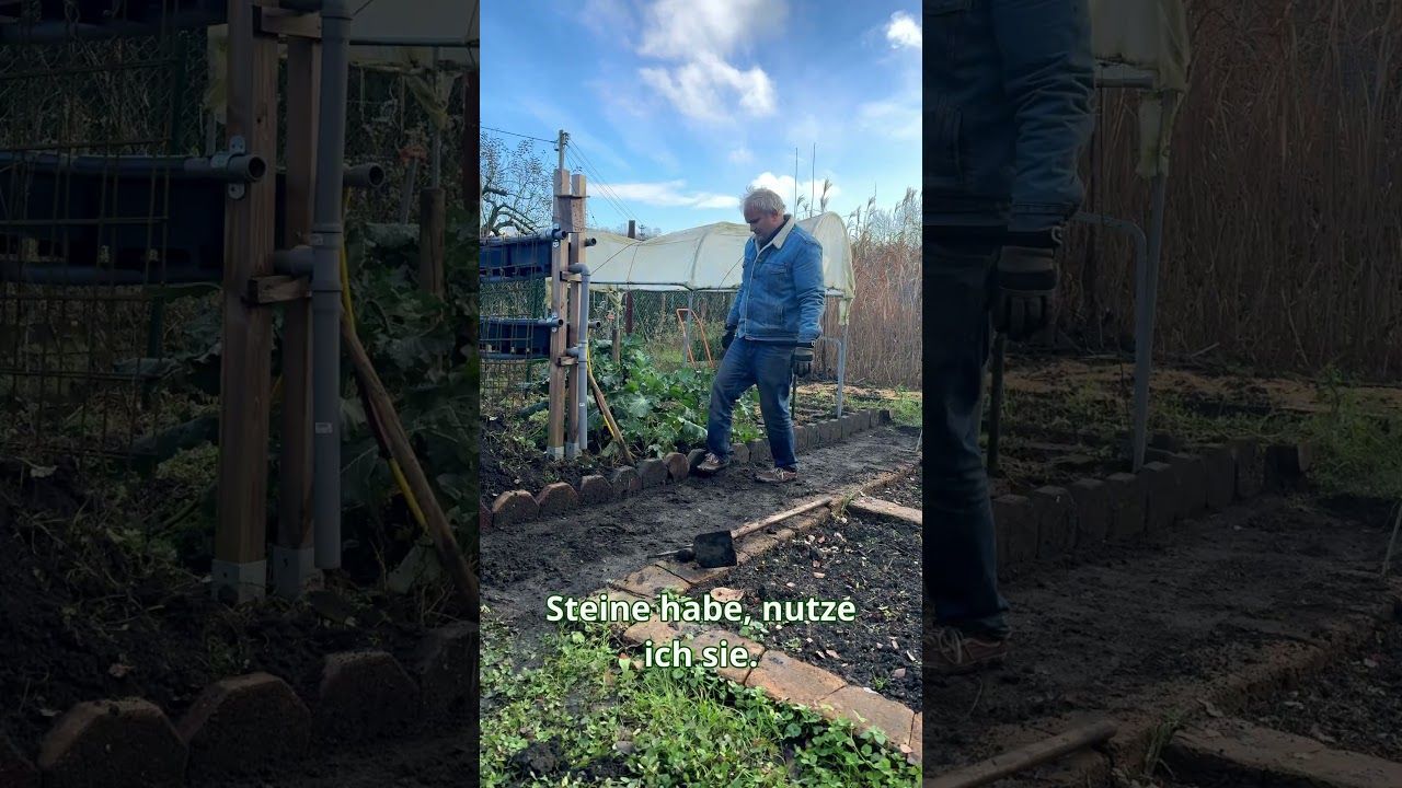 Gartenarbeit im Winter Tag 20 - Gartenweg und Weg-Umrandung DIY und ...