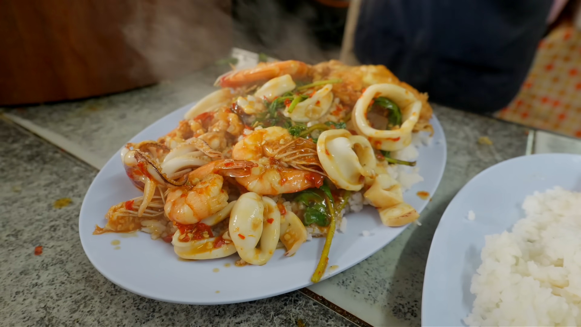 Inside a busy Bangkok street food kitchen serving giant Thai meals at ...