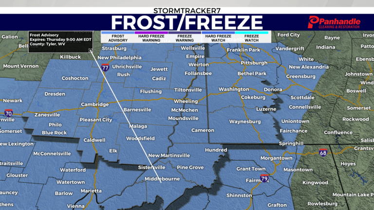 Frost advisory issued for the Ohio Valley Thursday morning