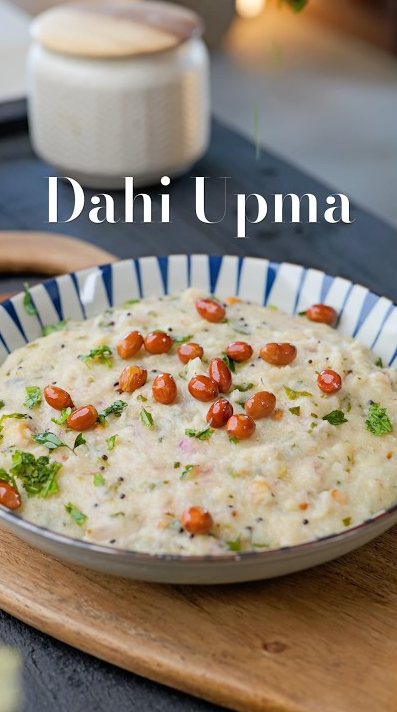 Healthy dahi upma recipe for easy Indian breakfast