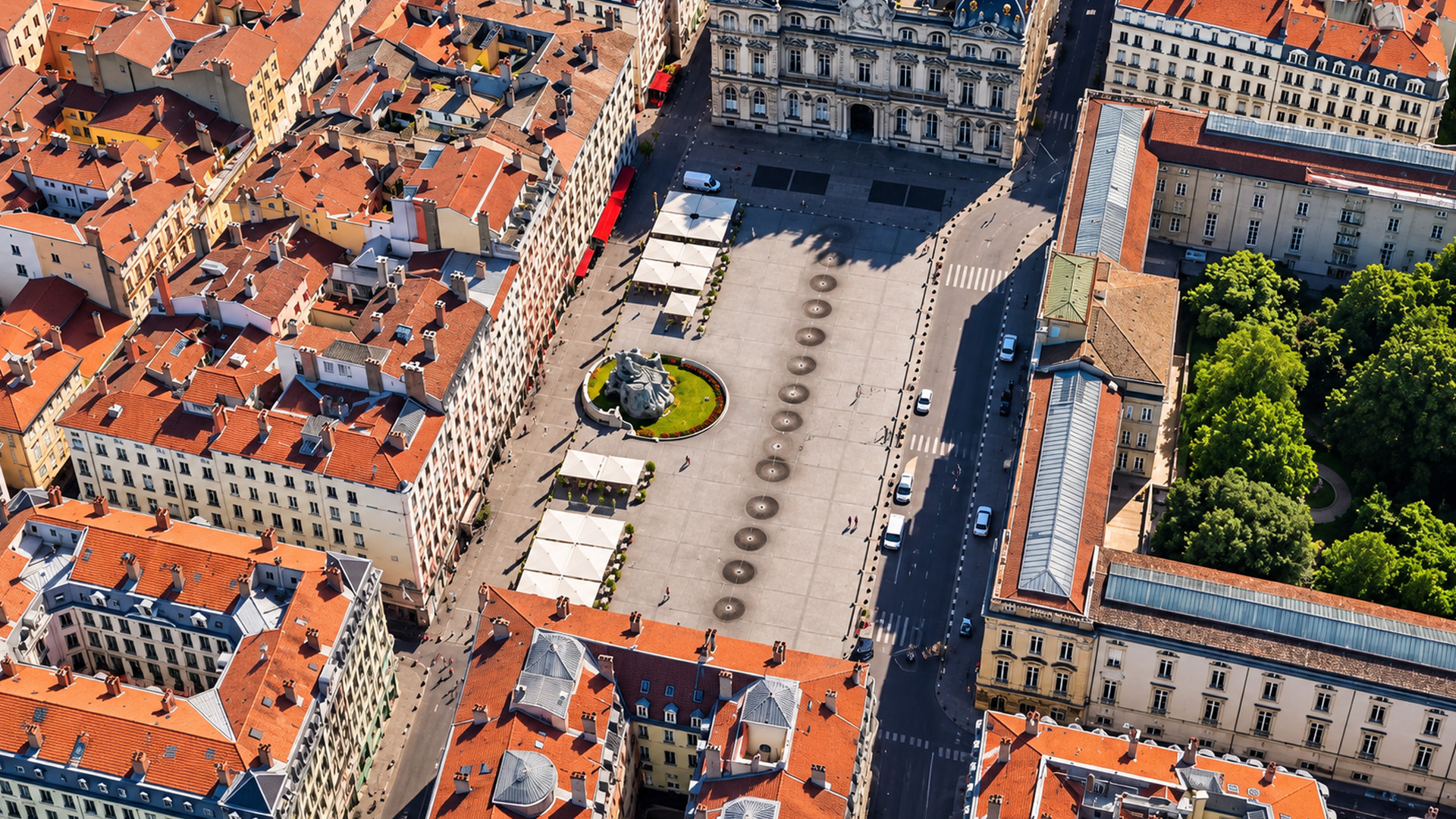 Lyon’s civic center takes shape around Bartholdi Fountain