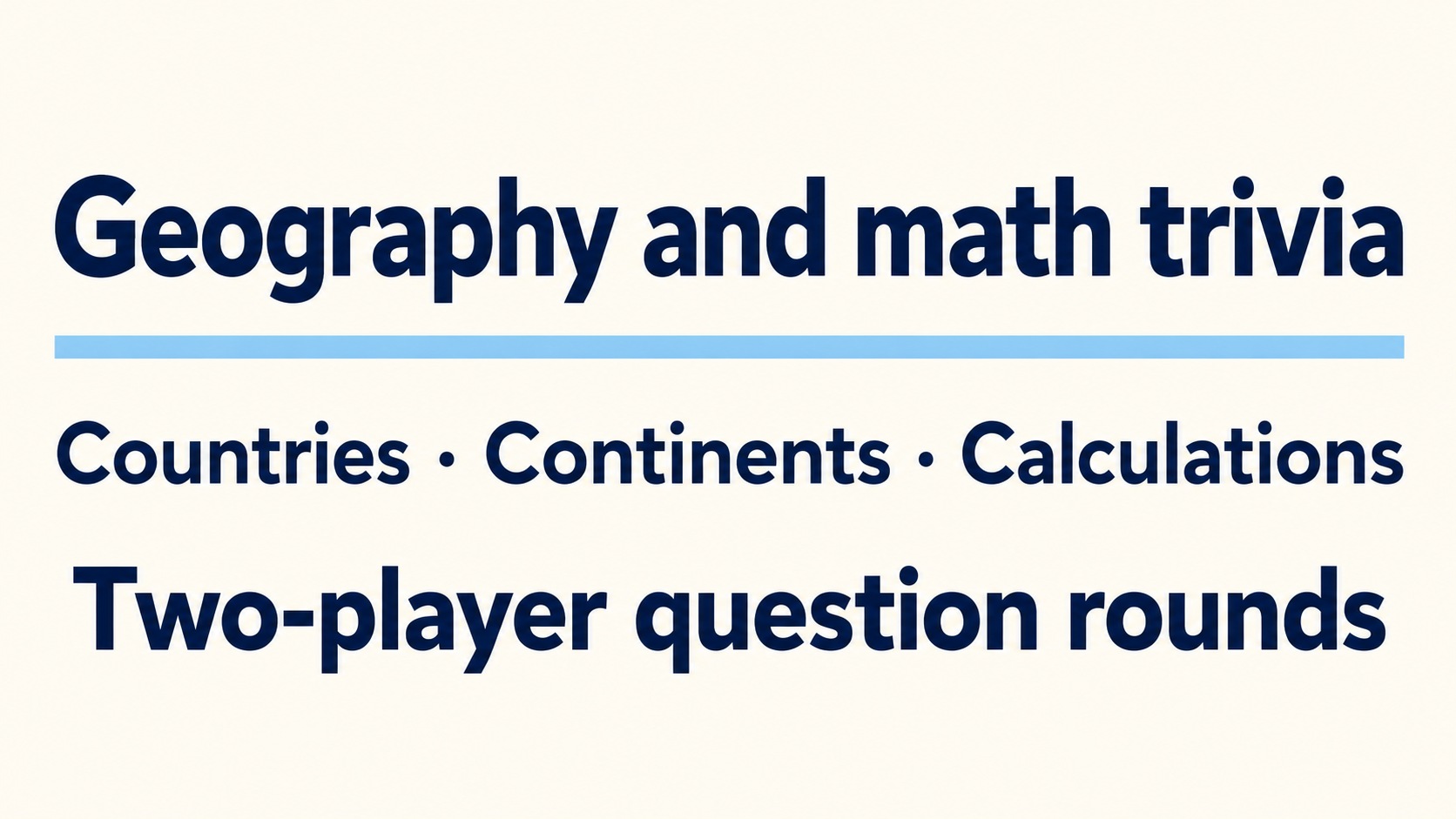 Geography and math trivia: Countries, continents and calculations