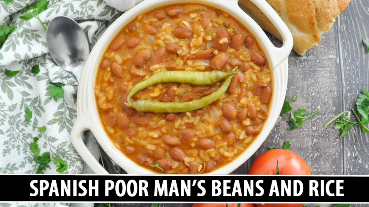 Hearty Spanish beans and rice with traditional flavor