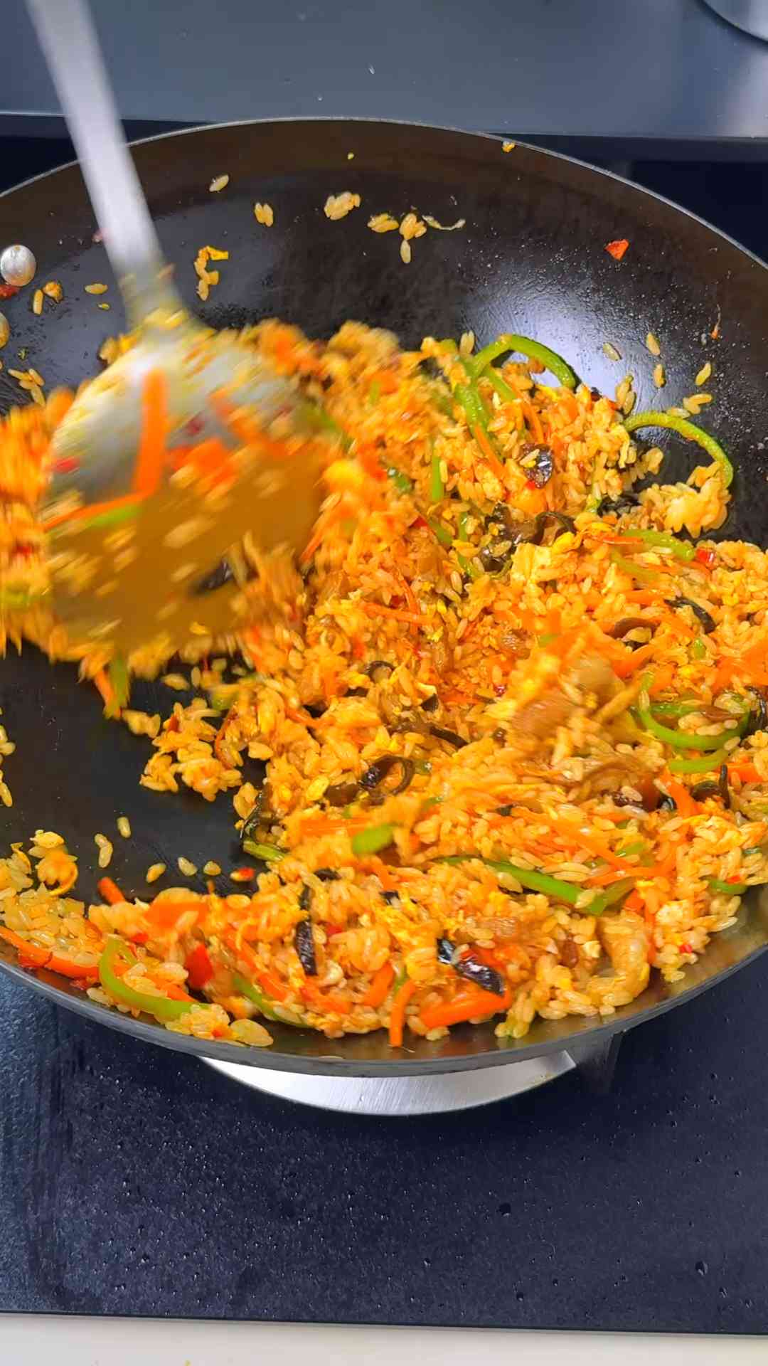 Yu Xiang pork fried rice with bold Chinese flavors