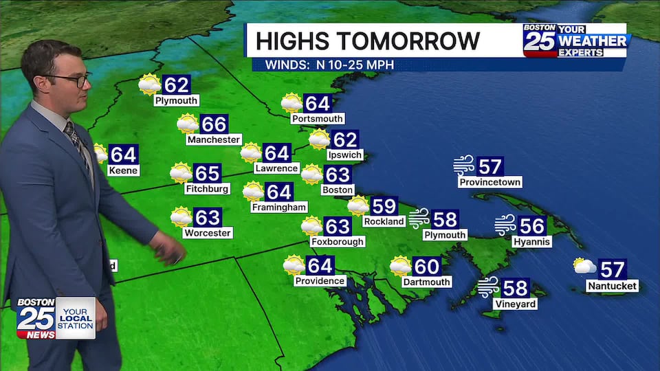 Boston 25 Wednesday late night weather forecast