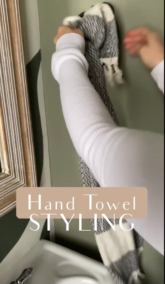 Simple knot styling for a polished bathroom