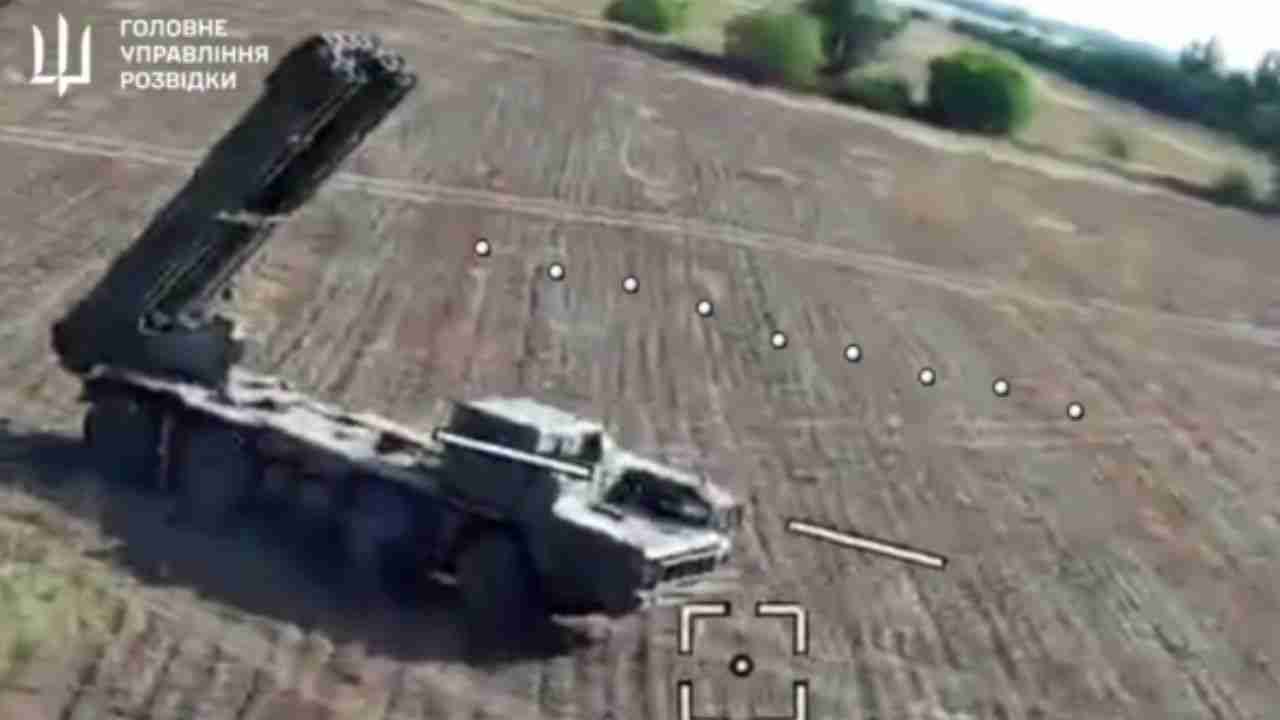 Russian guided rocket launcher hit near the Black Sea