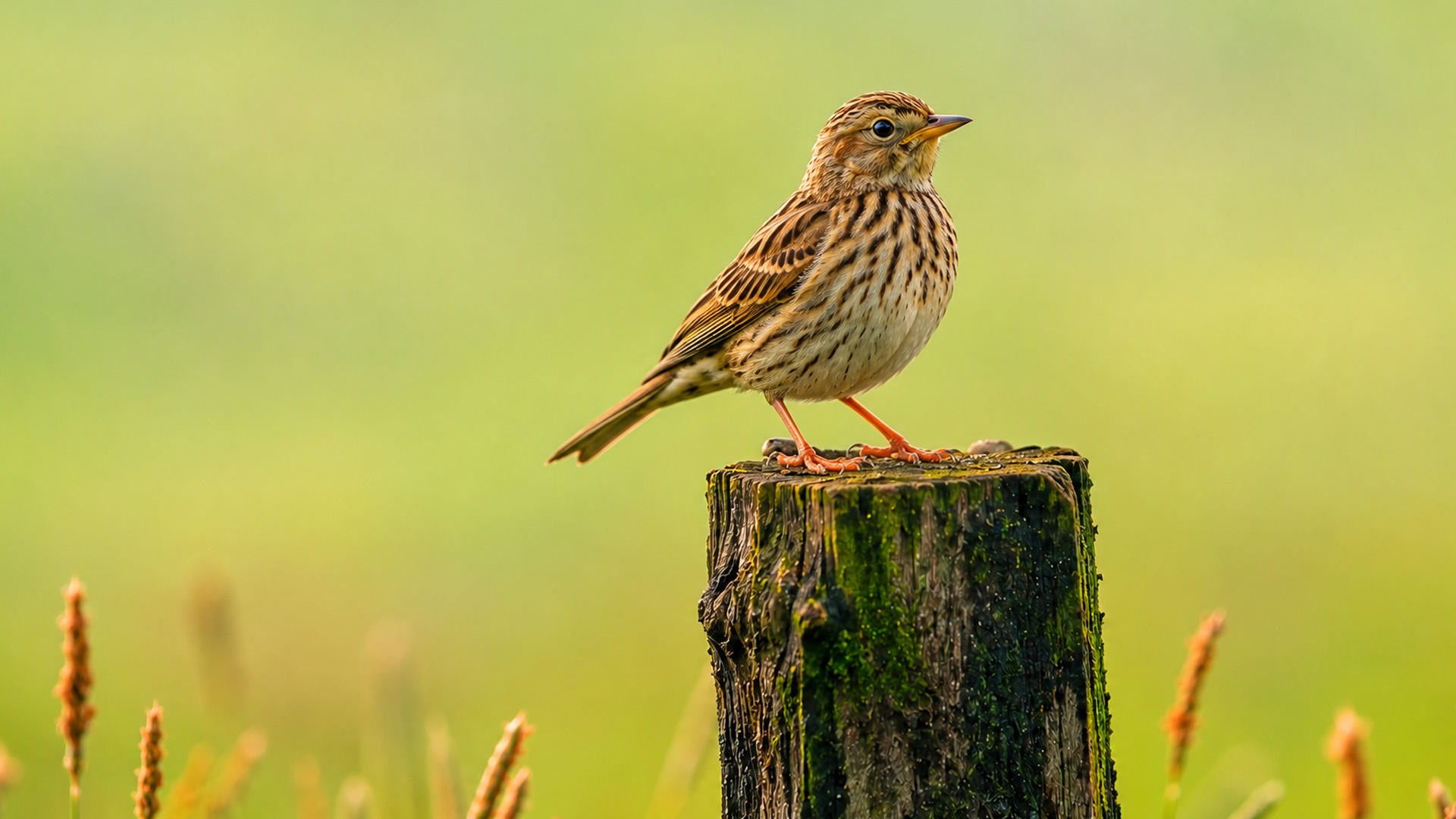 Which bird was behind the song carrying across this open meadow?