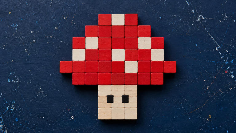 How to make your own pixel art with paint and wooden blocks