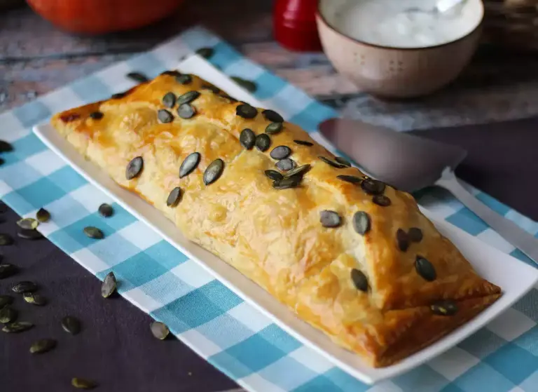 Strudel au potimarron et à la feta : recette facile et croustillante