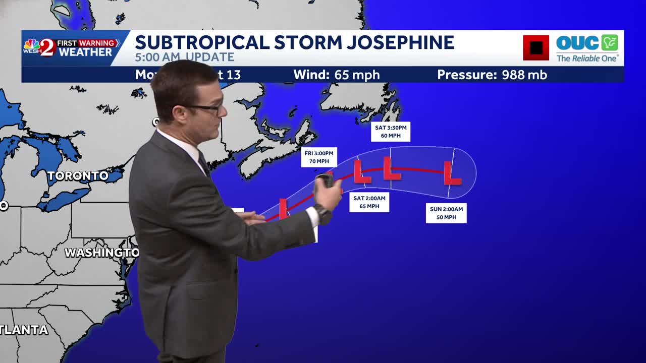 Subtropical Storm Josephine expected to become powerful extratropical ...