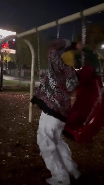 Swing ride takes unexpected turn when safety bar unclips mid-air