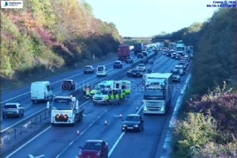 Man taken to hospital after crash on M11 near Stansted Airport