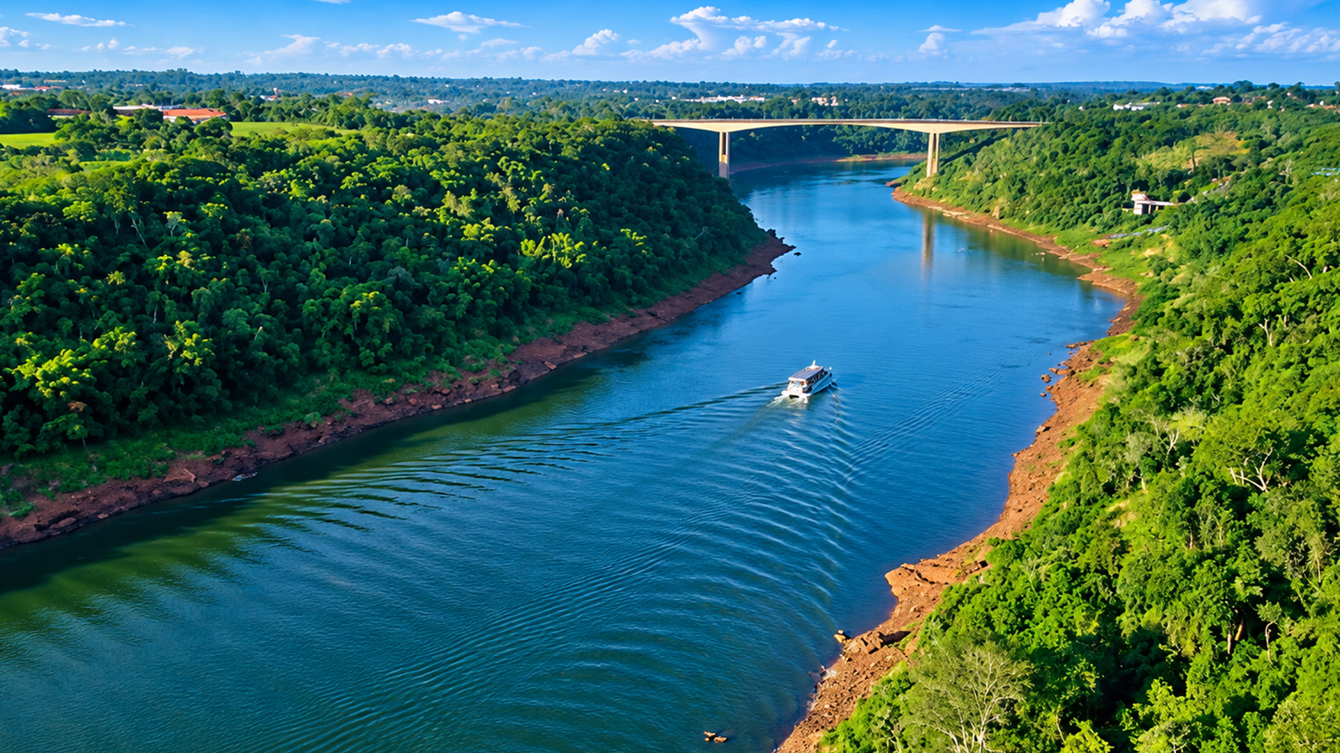 Where does this winding river lead in Argentina?