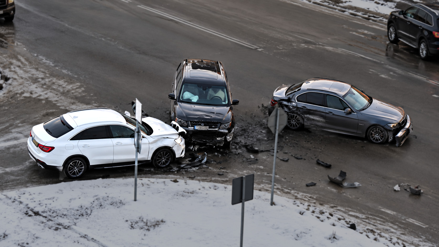 Traffic collision caught on camera