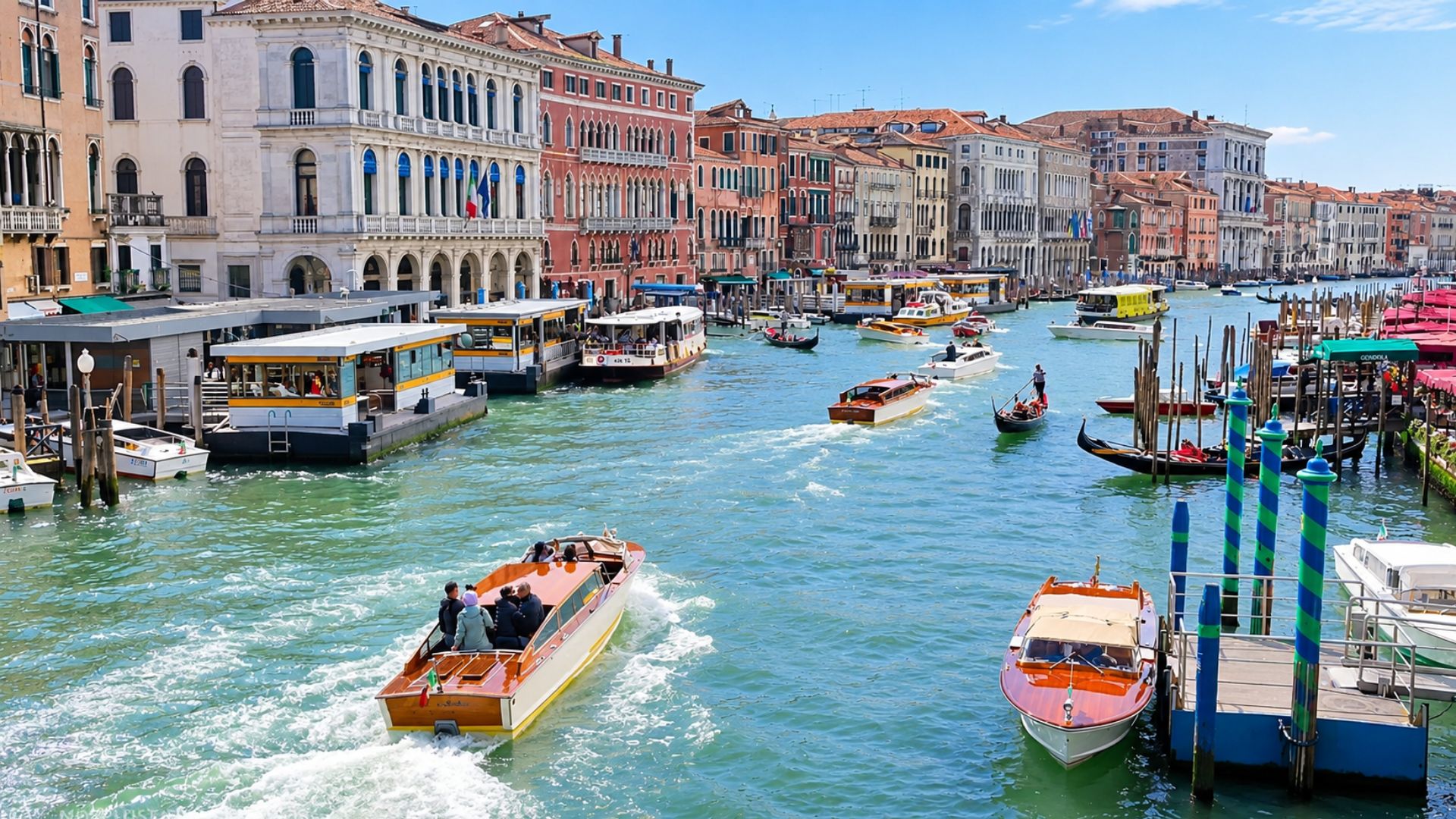 Discovering everyday boat traffic along Venice’s famous waterway (4K)