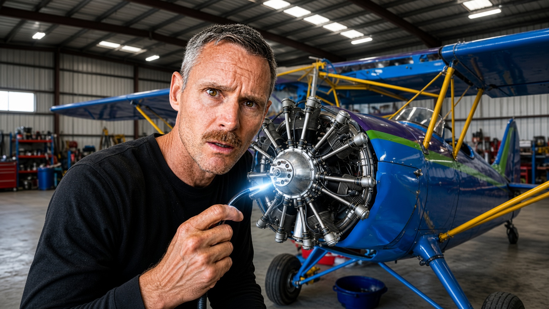 Trying to start a radial engine after years of inactivity