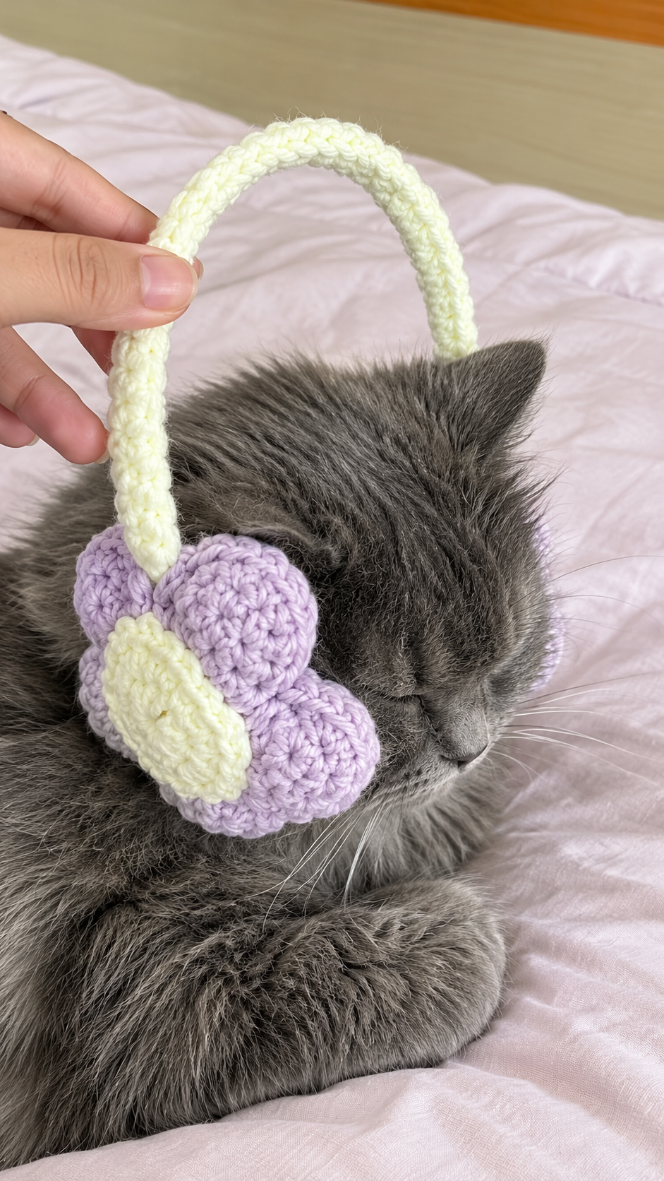 Cute things to crochet: flower-shaped earmuffs