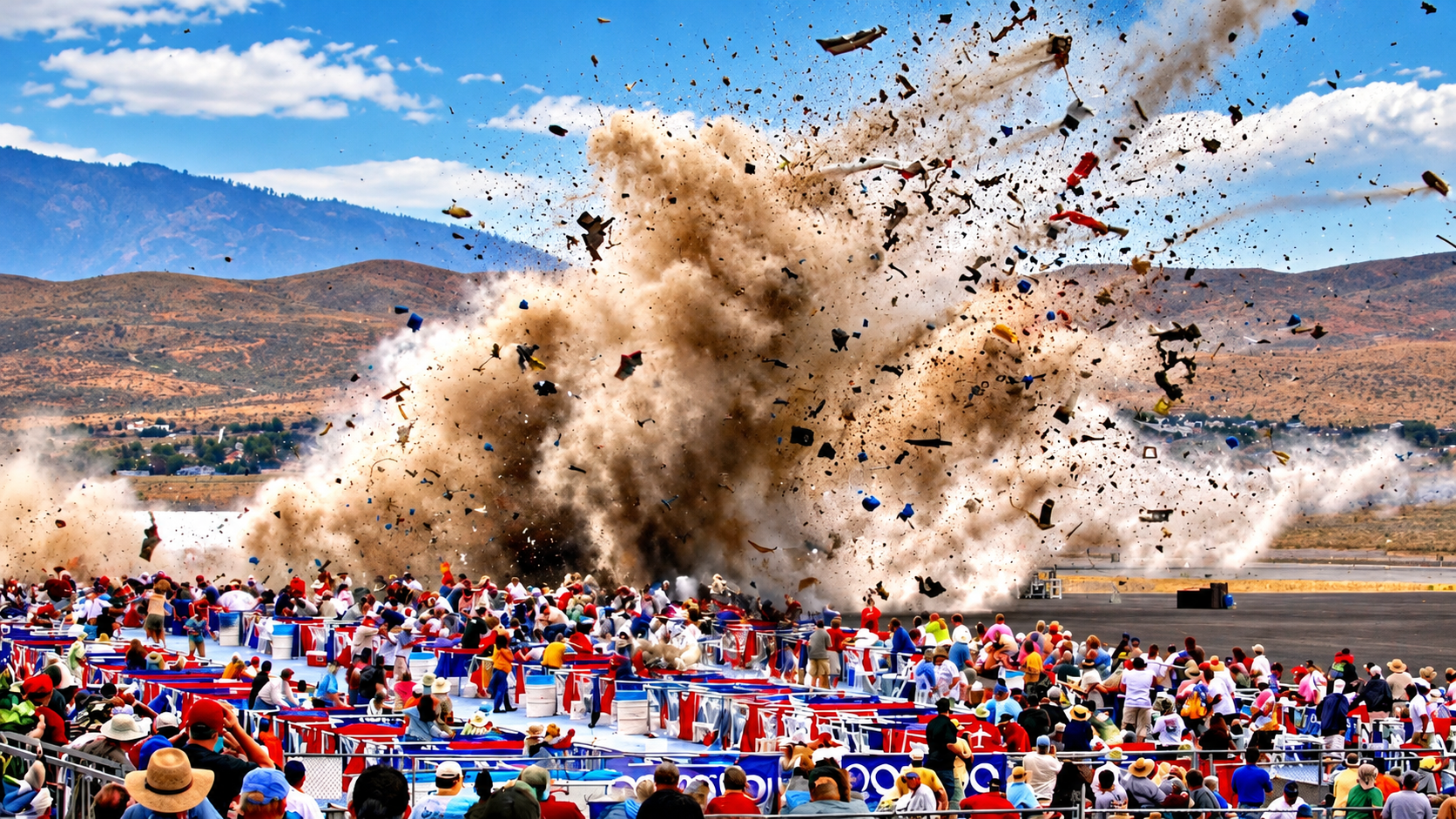 500 mph crash into crowd - watch the Reno Air Race disaster unfold on ...