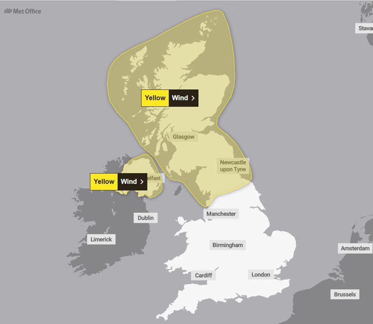 Map shows new 'danger to life' weather warnings as Storm Boleo to bring ...