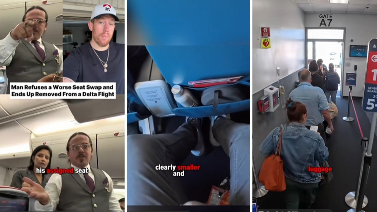 Passenger records Delta crew after rejecting a smaller seat, then he’s ...