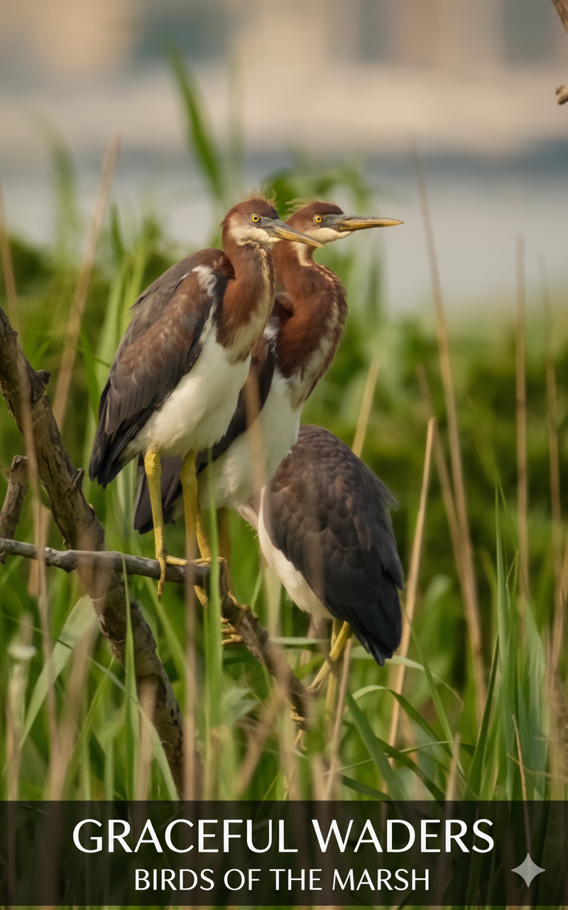 Young tricolored herons reveal stunning rust colored neck and shoulder ...