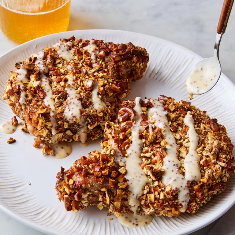 Pretzel-crusted pork chops bring one of my favorite flavor combinations ...