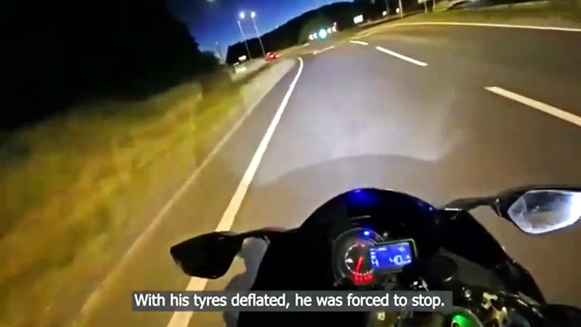 Police stinger takes out motorcyclist who filmed himself riding at ...