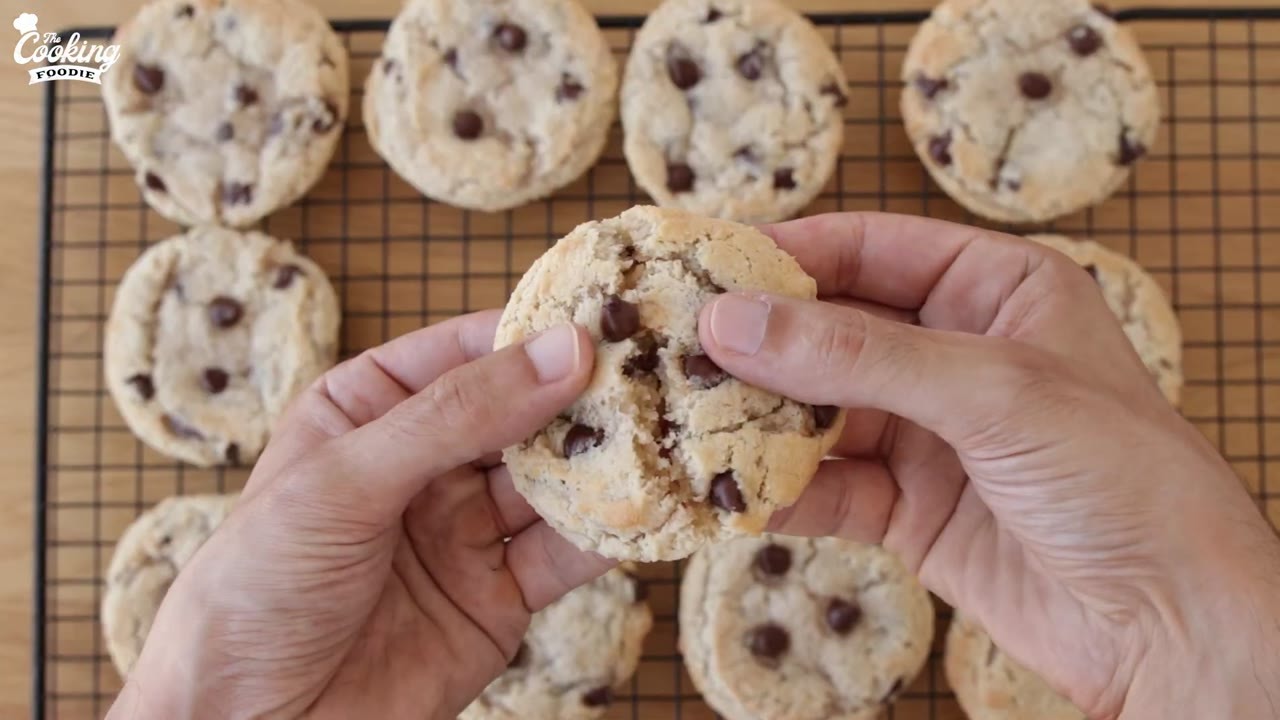 Almond flour chocolate chip cookies kept the centers soft and chewy