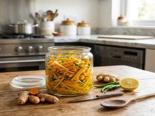 Discover the health benefits of raw turmeric pickle this winter