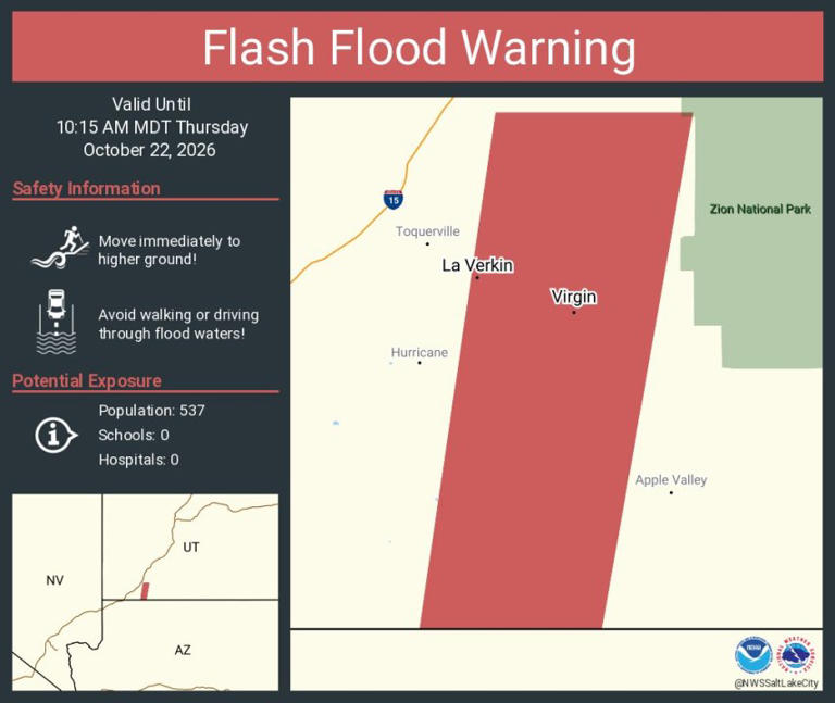 Flash flood warnings issued for much of Washington County Thursday ...