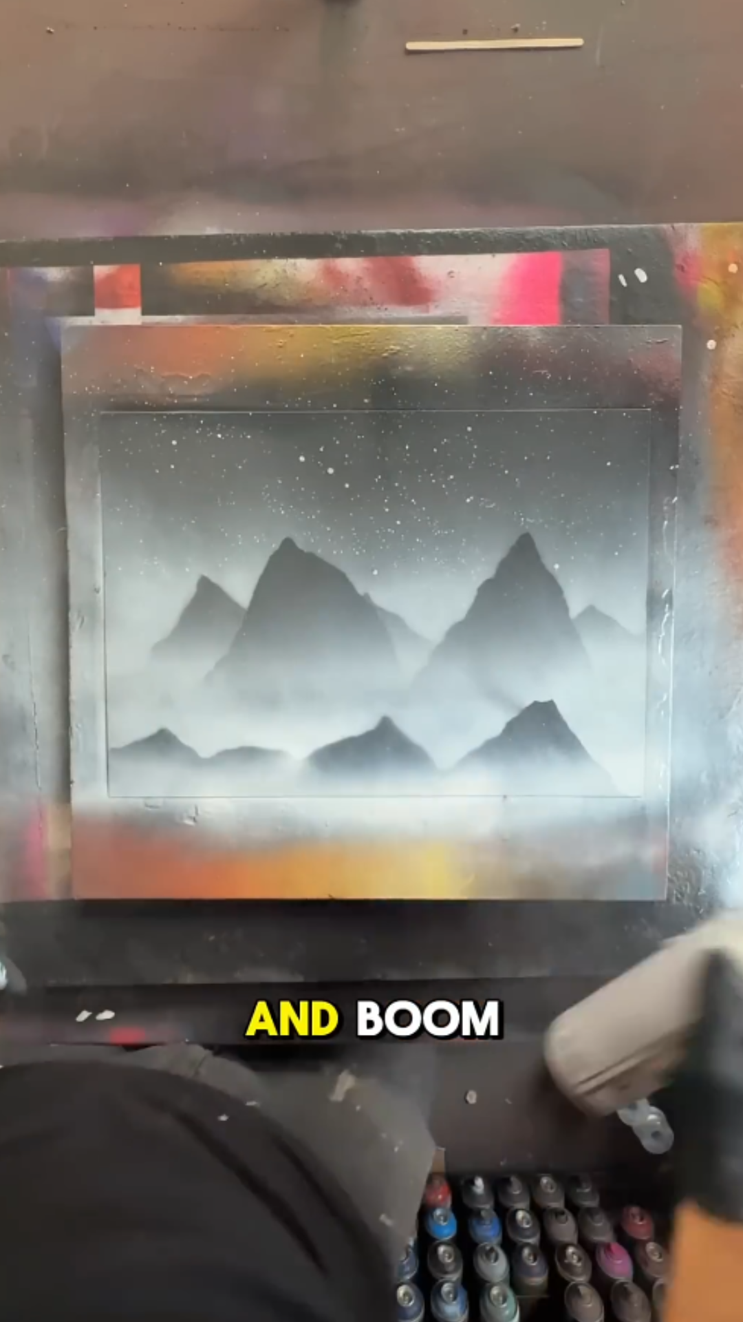 The art of painting mountains with spray paint