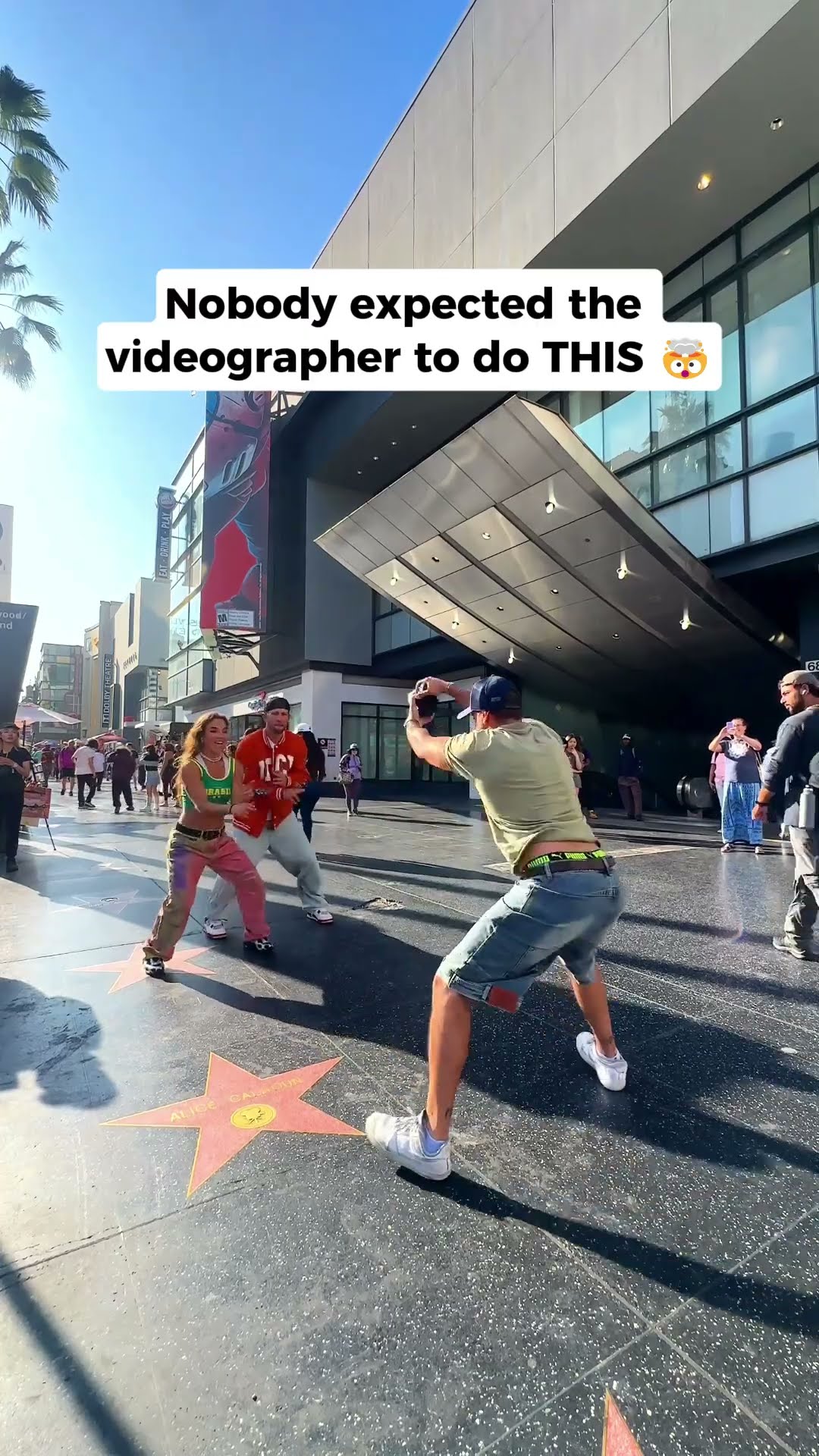 Videographer joins dance crew unexpectedly!