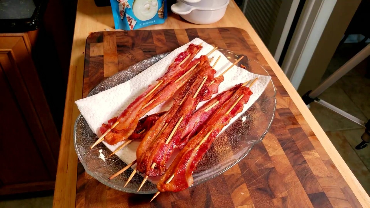 Tommy makes chocolate-covered bacon with coconut and almonds