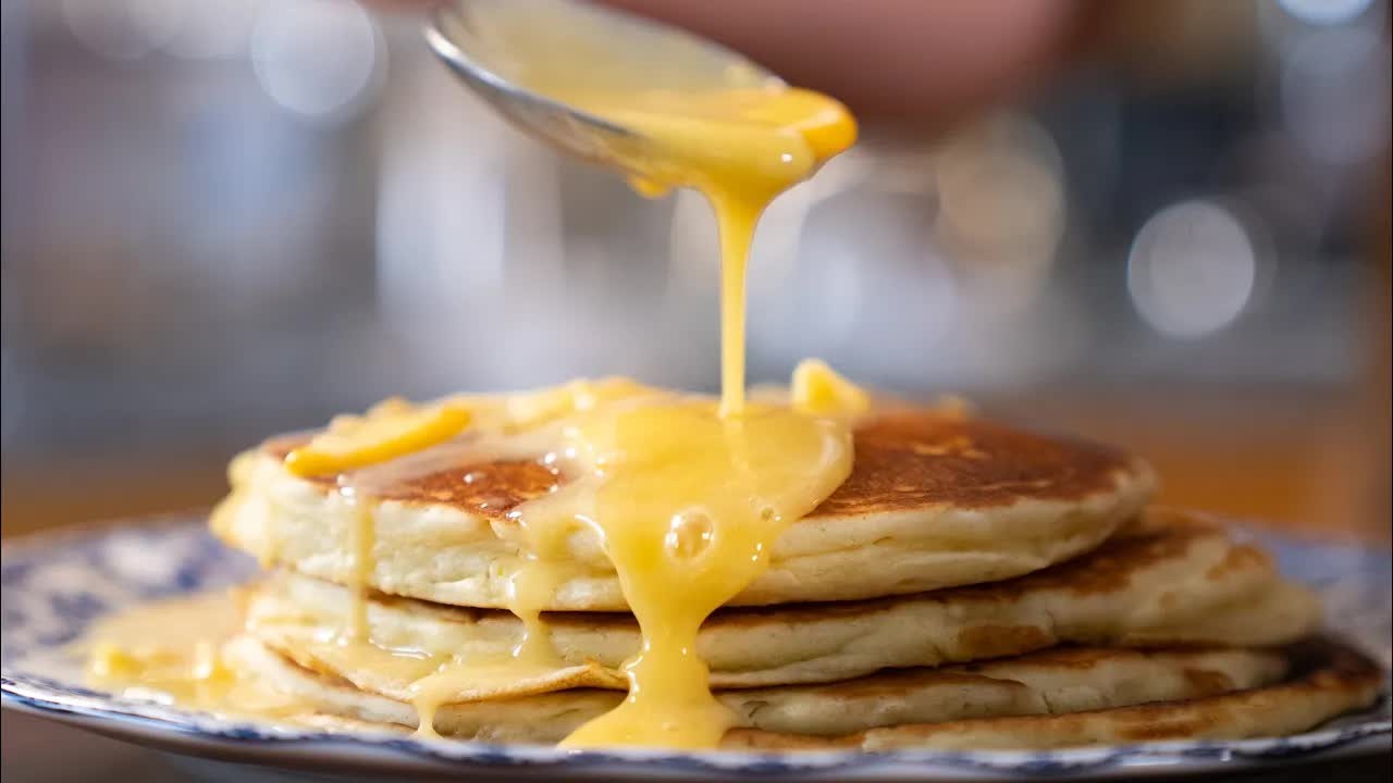 Lemon ricotta pancakes with lemon curd sauce and a zesting tip