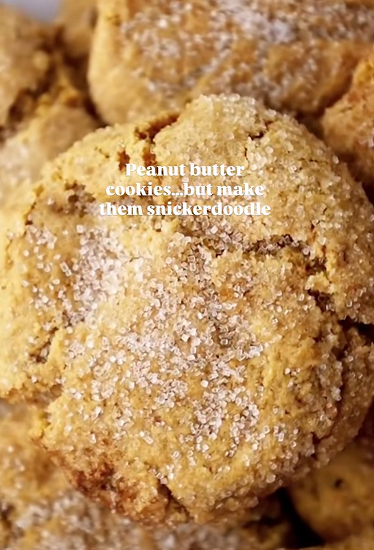 Cinnamon sugar peanut butter cookies